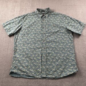 Pendleton Shirt Adult Extra Large Green Button Up Short Sleeve Casual Men's